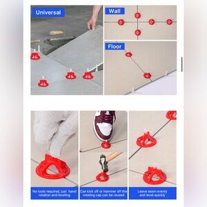 HRGGN Professional Tile Leveling System 1/8" 100caps 300bases Floors Walls NEW